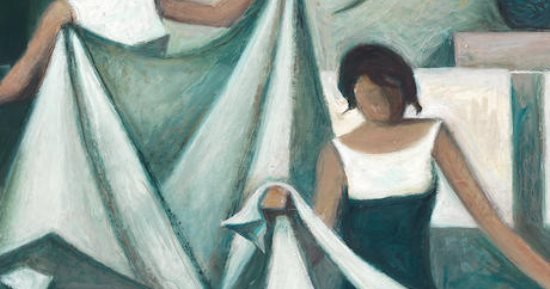 لوحات الفنان حسين بيكار تبرز لقطات من الحياة فى مصر.. صور