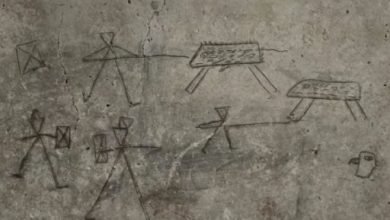 اكتشاف رسومات أطفال على جدران منزل تكشف مشاهد الحياة ببومبى الرومانية