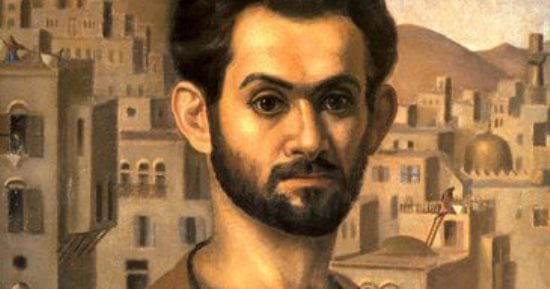 مجموعة من لوحات محمود سعيد قبل معرض أعماله بمجمع الفنون