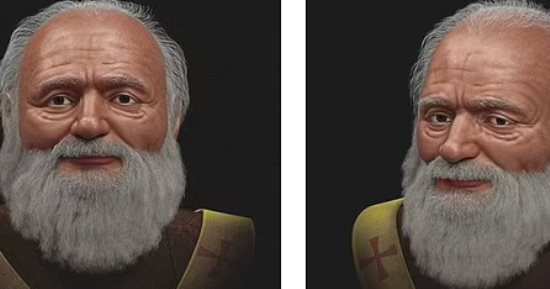 إعادة بناء الوجه الحقيقى لسانتا كلوز لأول مرة منذ 1700 عام إعادة بناء الوجه الحقيقى لسانتا كلوز لأول مرة منذ 1700 عام